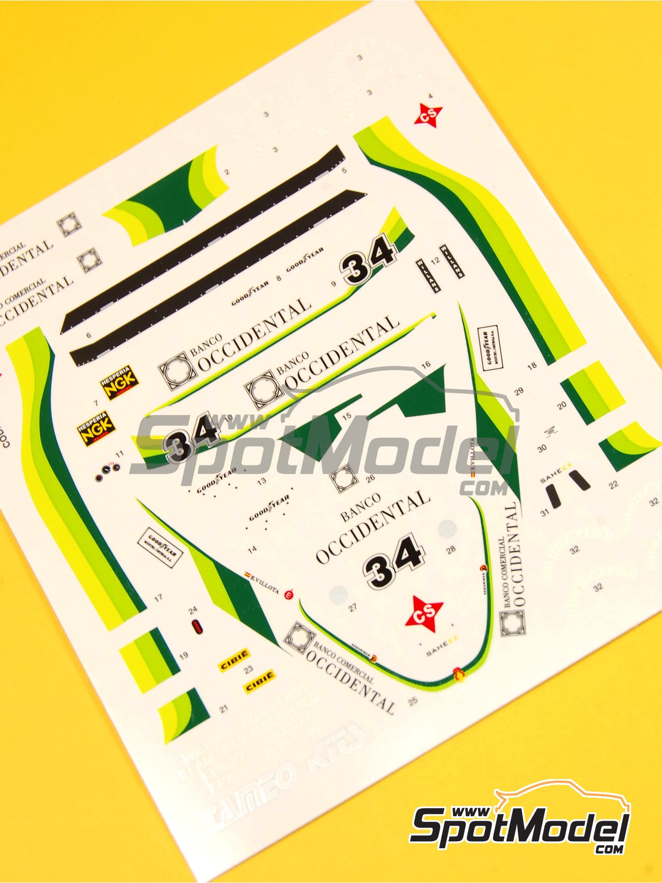 Tameo Kits DK326: Marking / livery 1/43 scale - Williams Ford FW07